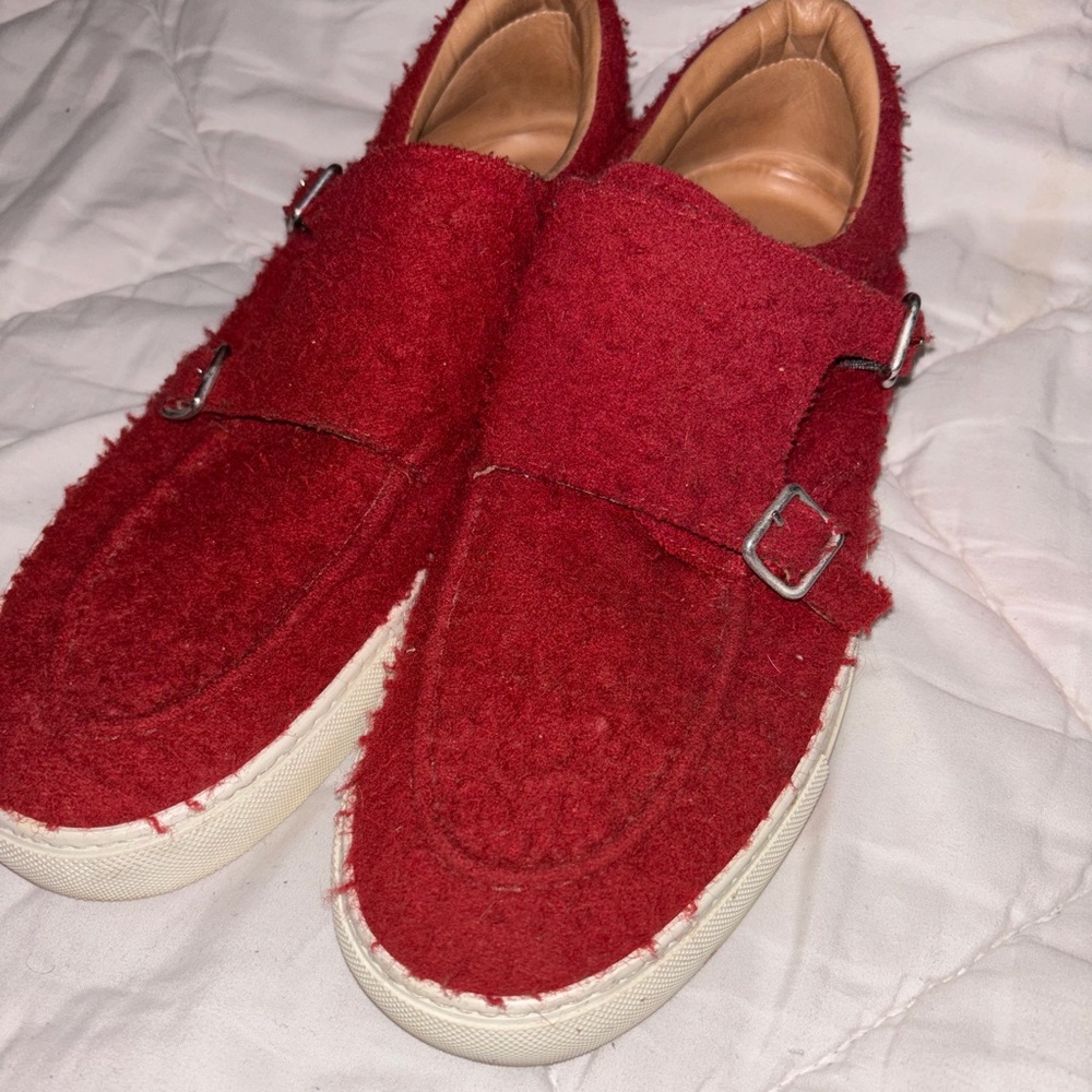 Montedoro Red Loafers with Cream Soles